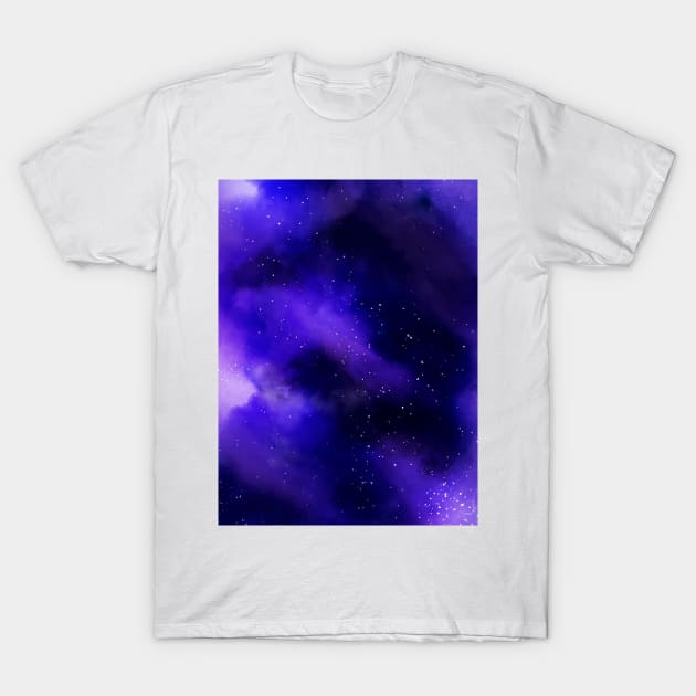 Purple Star Galaxy T-Shirt by NewburyBoutique